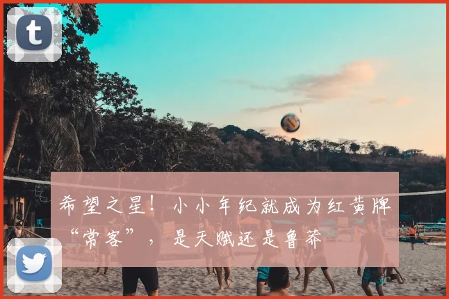 希望之星！小小年纪就成为红黄牌“常客”，是天赋还是鲁莽